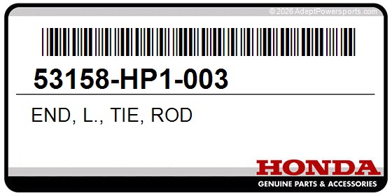 Honda 53158-HP1-003 End, L., Tie, Rod