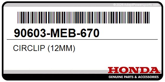 Honda 90603-MEB-670 Circlip (12Mm)