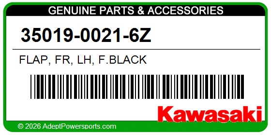 Kawasaki 35019-0021-6Z Flap, Fr, Lh, F.Black