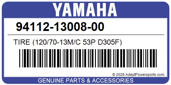 Yamaha 94112-13008-00 Tire (120/70-13M/C 53P D305f)