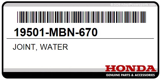 Honda 19501-MBN-670 Joint, Water
