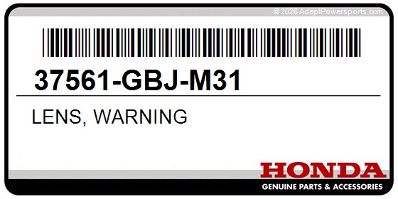 Honda 37561-GBJ-M31 Lens, Warning