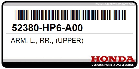 Honda 52380-HP6-A00 Arm, L., Rr., (Upper)