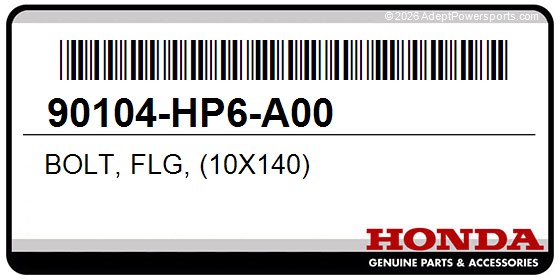Honda 90104-HP6-A00 Bolt, Flg, (10X140)