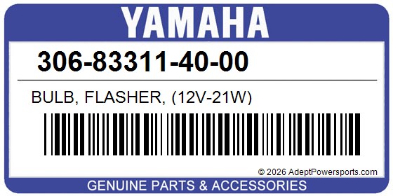 Yamaha 306-83311-40-00 Bulb, Flasher, (12V-21W)
