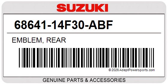 Suzuki 68641-14F30-ABF Emblem, Rear