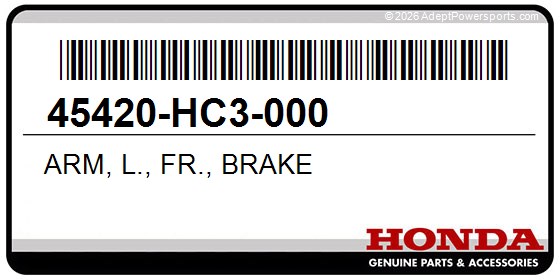 Honda 45420-HC3-000 Arm, L., Fr., Brake