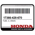 Honda 17366-428-670 Tube, A, Drain