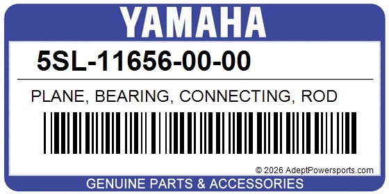 Yamaha 5SL-11656-00-00 Plane, Bearing, Connecting, Rod
