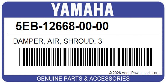 Yamaha 5EB-12668-00-00 Damper, Air, Shroud, 3