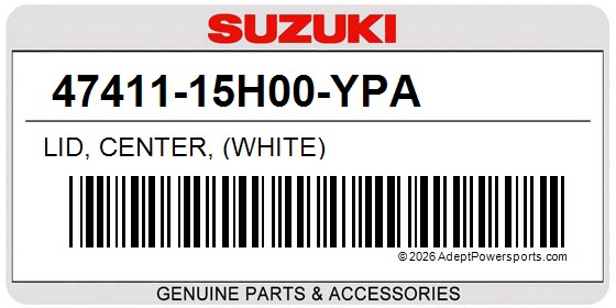 Suzuki 47411-15H00-YPA Lid, Center, (White)