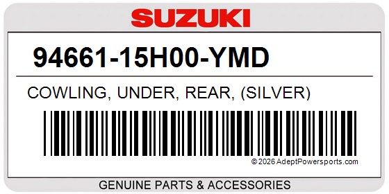 Suzuki 94661-15H00-YMD Cowling, Under, Rear, (Silver)