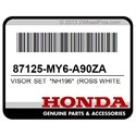 Honda 87125-MY6-A90ZA Visor Set *Nh196* (Ross White)
