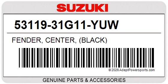 Suzuki 53119-31G11-YUW Fender, Center, (Black)