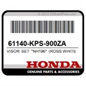Honda 61140-KPS-900ZA Visor Set *Nh196* (Ross White)