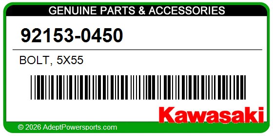 Kawasaki 92153-0450 Bolt, 5X55