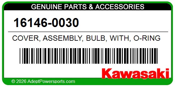 Kawasaki 16146-0030 Cover, Assembly, Bulb, With, O-Ring