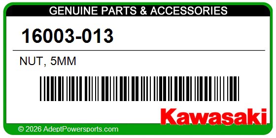 Kawasaki 16003-013 Nut, 5Mm
