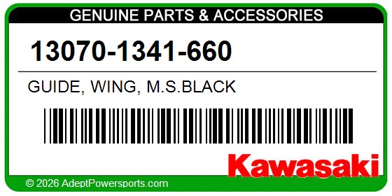 Kawasaki 13070-1341-660 Guide, Wing, M.S.Black