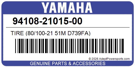 Yamaha 94108-21015-00 Tire (80/100-21 51M D739fa)