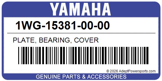 Yamaha 1WG-15381-00-00 Plate, Bearing, Cover