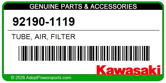 Kawasaki 92190-1119 Tube, Air, Filter