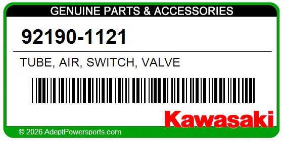 Kawasaki 92190-1121 Tube, Air, Switch, Valve