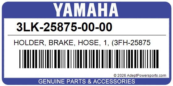 Yamaha 3LK-25875-00-00 Holder, Brake, Hose, 1, (3Fh-25875