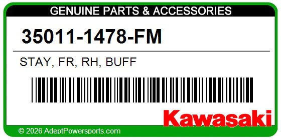 Kawasaki 35011-1478-FM Stay, Fr, Rh, Buff