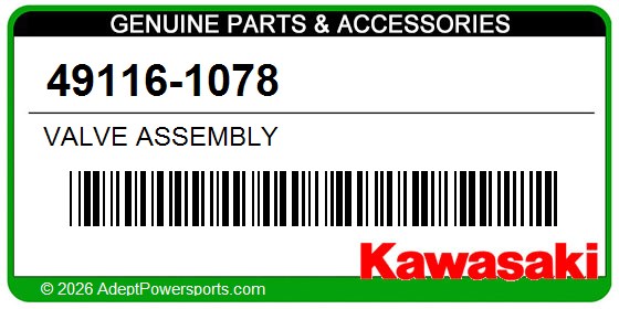Kawasaki 49116-1078 Valve Assembly