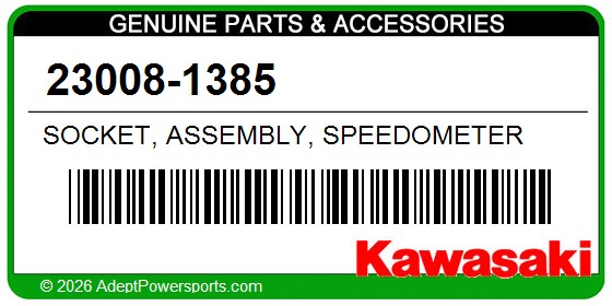 Kawasaki 23008-1385 Socket, Assembly, Speedometer