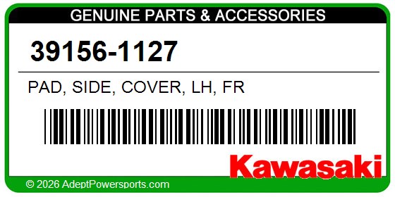 Kawasaki 39156-1127 Pad, Side, Cover, Lh, Fr
