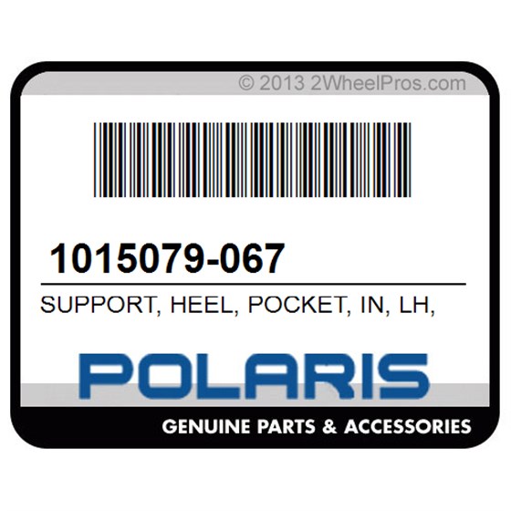 Polaris 1015079-067 Support, Heel, Pocket, In, Lh, Black