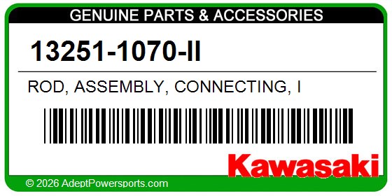 Kawasaki 13251-1070-II Rod, Assembly, Connecting, I