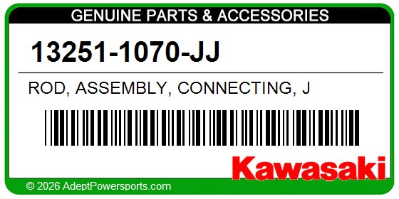 Kawasaki 13251-1070-JJ Rod, Assembly, Connecting, J