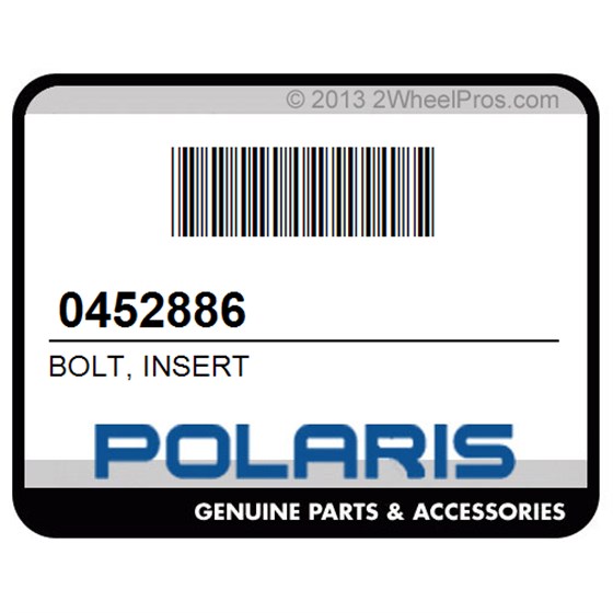 Polaris 0452886 Bolt, Insert