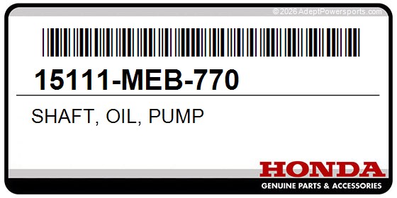 Honda 15111-MEB-770 Shaft, Oil, Pump