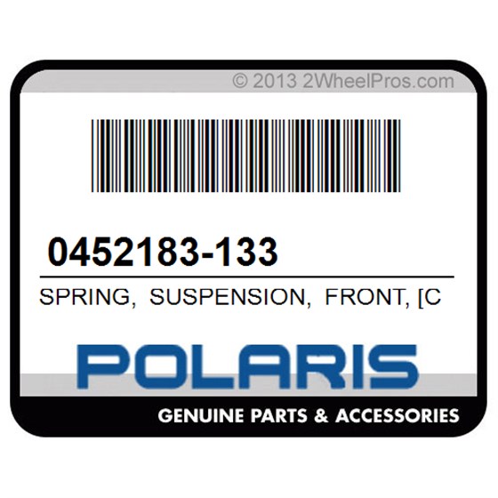 Polaris 0452183-133 Spring, Suspension, Front, [Cd]