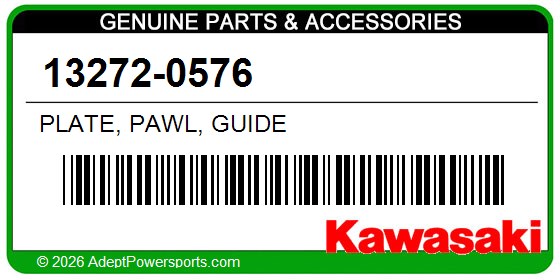 Kawasaki 13272-0576 Plate, Pawl, Guide