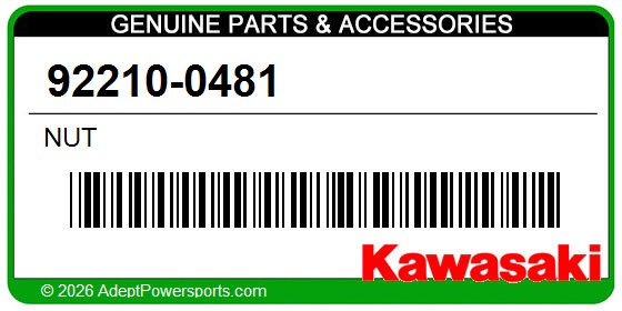 Kawasaki 92210-0481 Nut