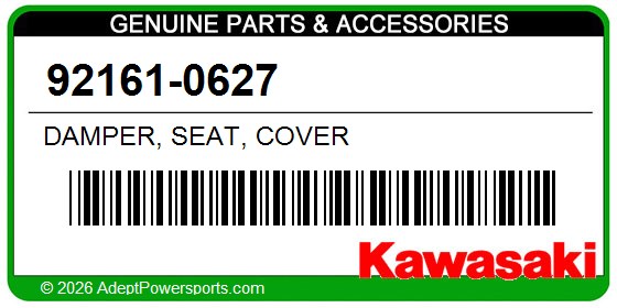 Kawasaki 92161-0627 Damper, Seat, Cover