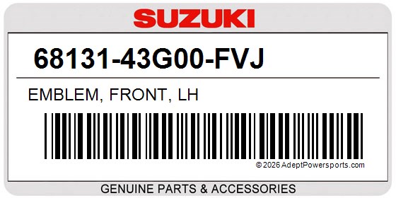 Suzuki 68131-43G00-FVJ Emblem, Front, Lh