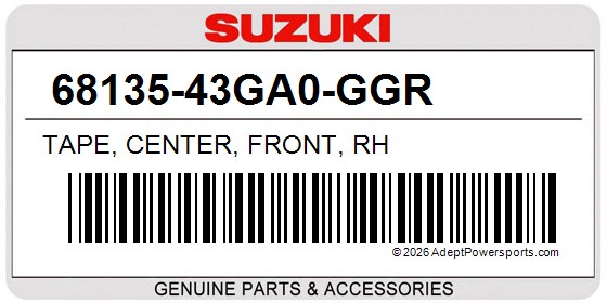 Suzuki 68135-43GA0-GGR Tape, Center, Front, Rh