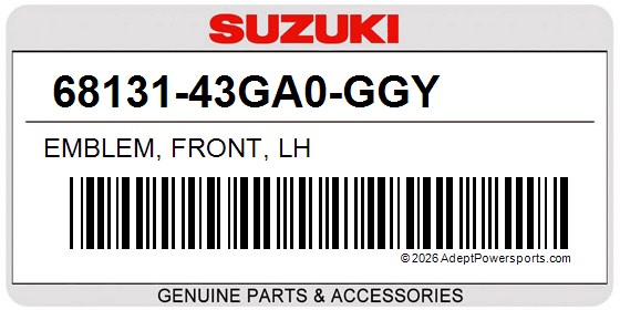 Suzuki 68131-43GA0-GGY Emblem, Front, Lh