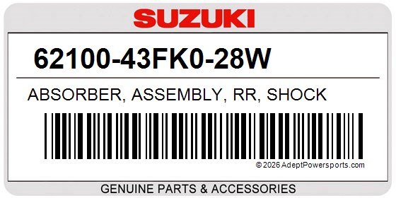 Suzuki 62100-43FK0-28W Absorber, Assembly, Rr, Shock
