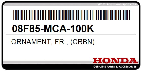 Honda 08F85-MCA-100K Ornament, Fr., (Crbn)