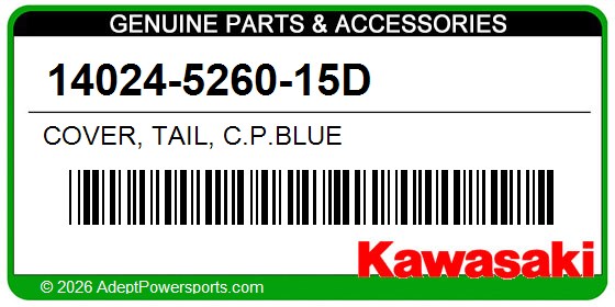 Kawasaki 14024-5260-15D Cover, Tail, C.P.Blue