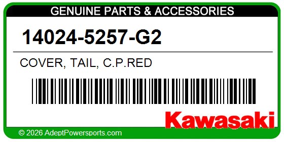 Kawasaki 14024-5257-G2 Cover, Tail, C.P.Red