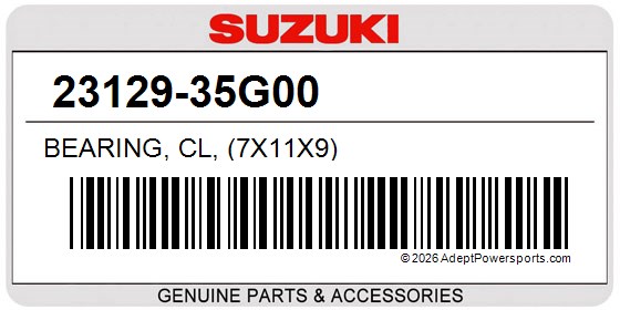 Suzuki 23129-35G00 Bearing, Cl, (7X11x9)