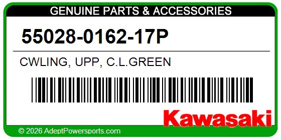 Kawasaki 55028-0162-17P Cwling, Upp, C.L.Green